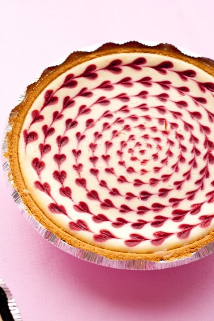 white chocolate raspberry cheesecake