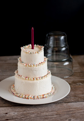 Baby's first birthday cake with buttercream icing