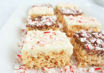 Peppermint Rice Krispie Treats