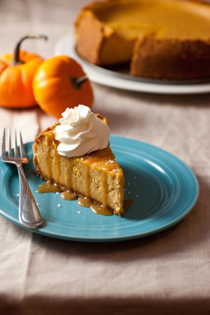 Salted Caramel Pumpkin Cheesecake