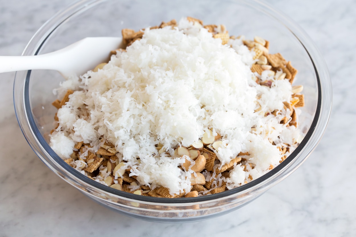 Sweet Holiday Chex Mix Showing how to make sweet chex mix.