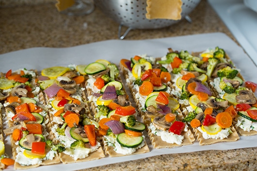 Roasted Vegetable Lasagna Roll Ups