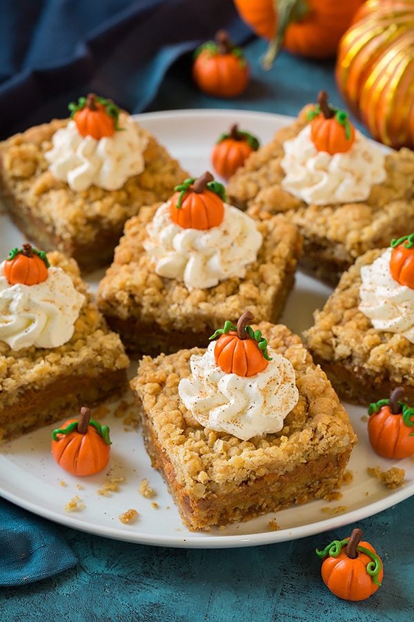 Pumpkin Pie Crumb Bars | Cooking Classy