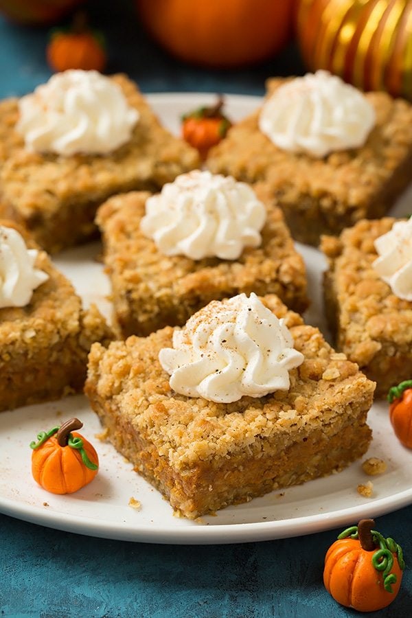 Pumpkin Pie Crumb Bars | Cooking Classy