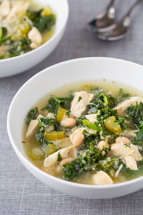 Slow Cooker Quinoa, Chicken and Kale Soup | Cooking Classy