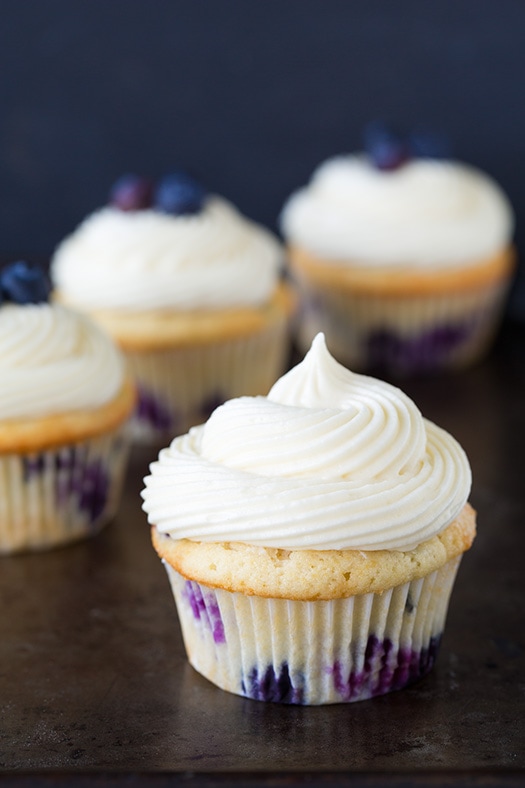 Blueberry Cupcakes with Cream Cheese Frosting | Cooking Classy