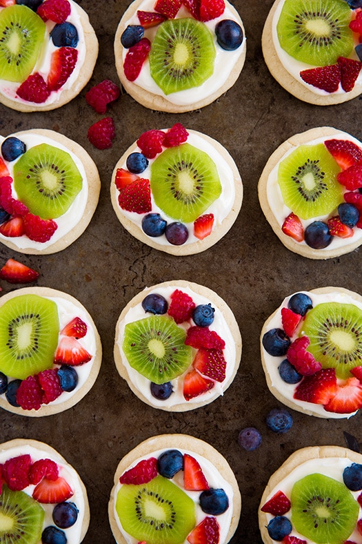 Mini Fruit Pizzas with Lemon Cream Cheese Frosting | Cooking Classy