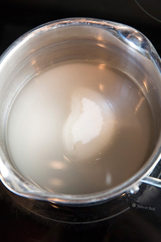 Steps for making caramel sauce