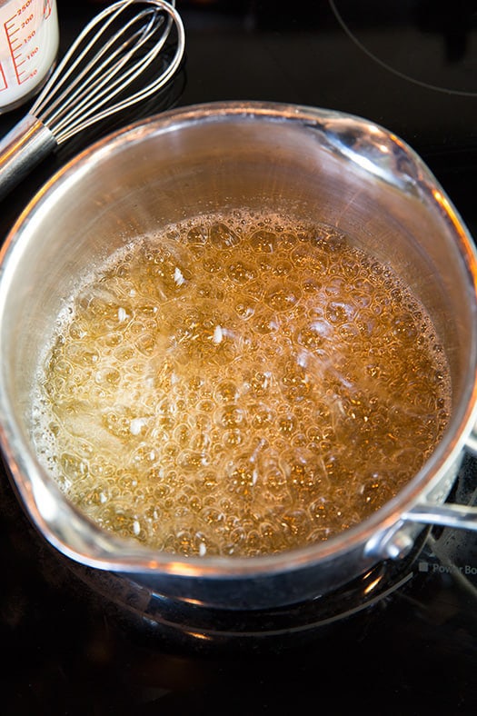 Steps for making caramel sauce
