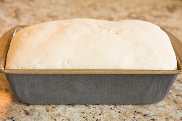 uncooked loaf of gluten free bread