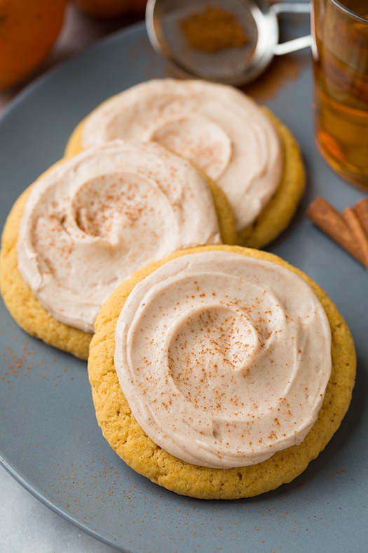 Pumpkin Sugar Cookies with Cinnamon Cream Cheese Frosting | Cooking Classy