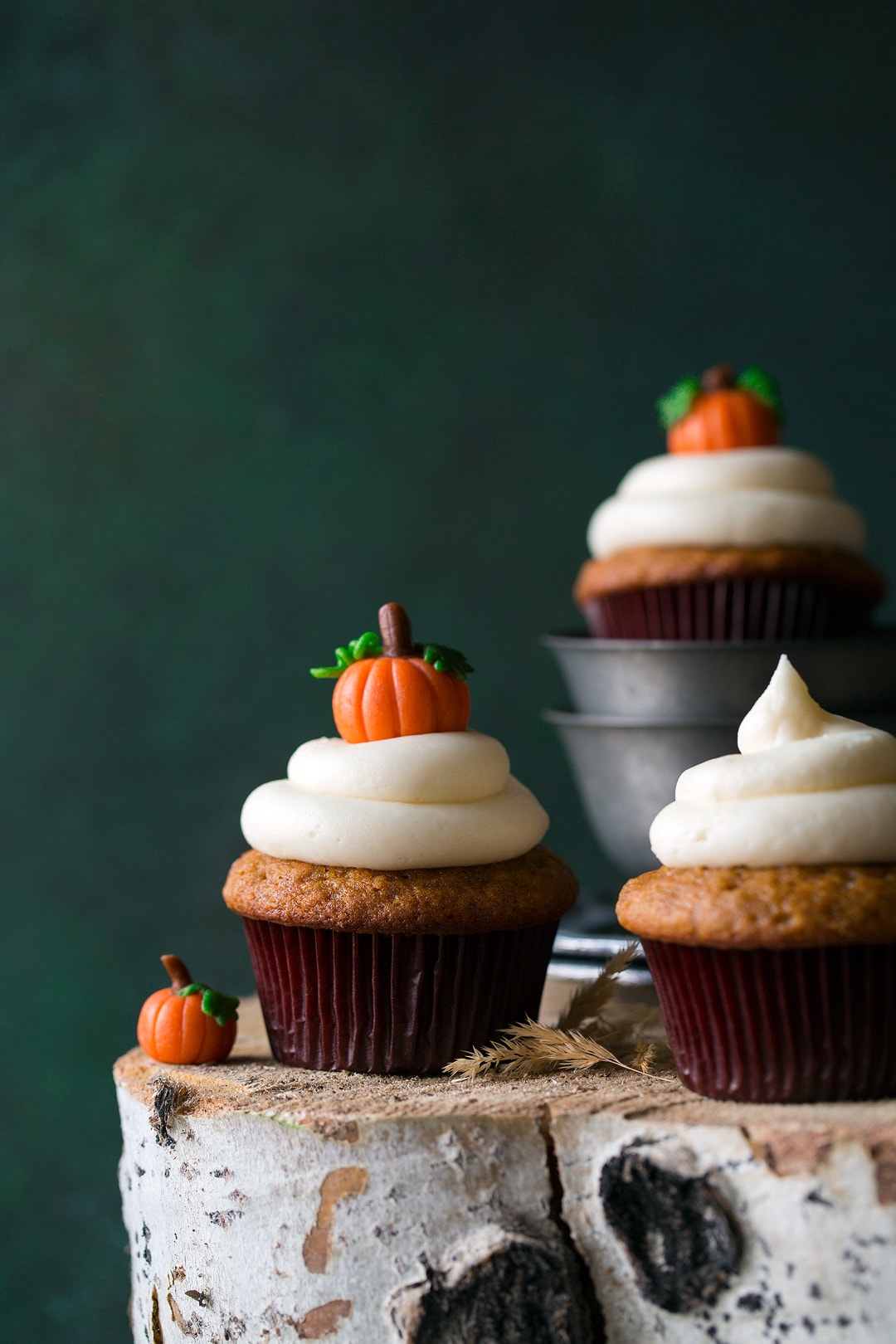 Pumpkin Cupcakes with Cream Cheese Frosting