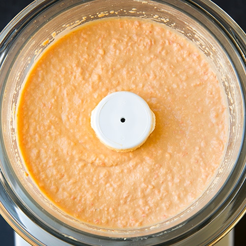 Roasted Red Pepper Hummus in food processor