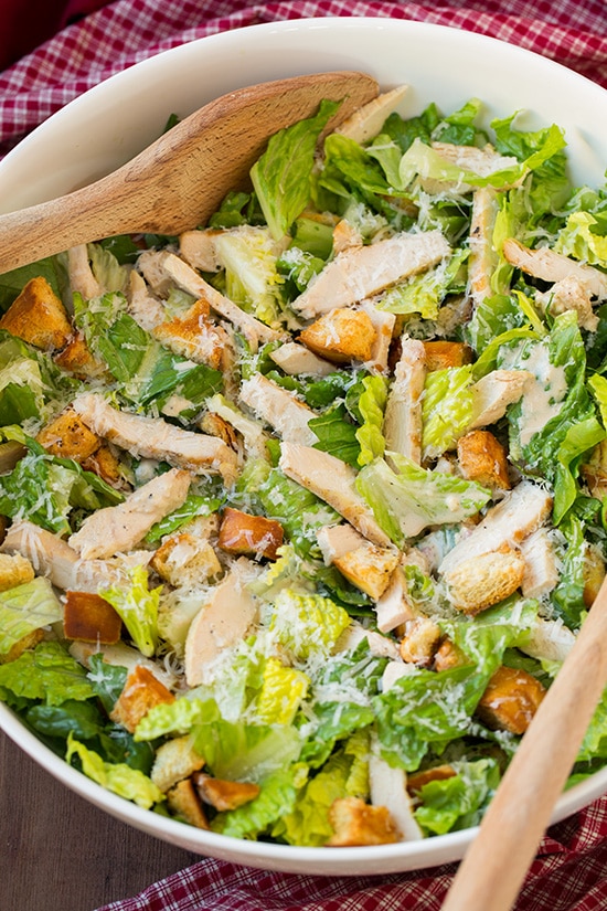 Chicken Caesar Salad with Garlic Croutons and Light Caesar Dressing | Cooking Classy Chicken Caesar Salad with Garlic Croutons and Light Caesar Dressing