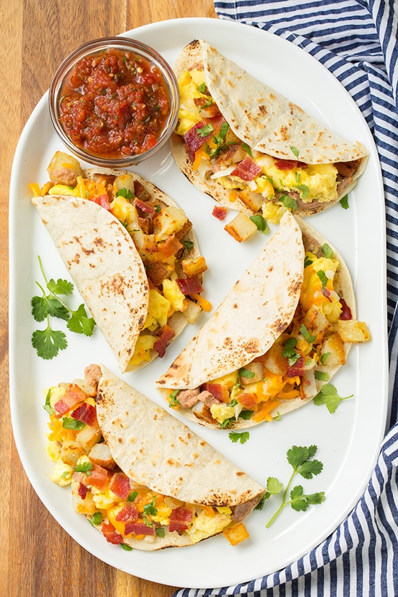 Breakfast Tacos with Fire Roasted Tomato Salsa | Cooking Classy