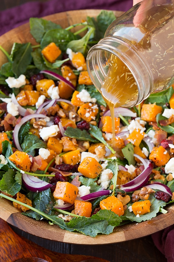 Butternut Squash and Bacon Salad with Maple-Rosemary Vinaigrette | Cooking Classy