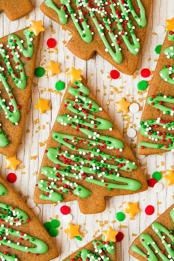 Gingerbread Cookies Gingerbread christmas tree cookies.