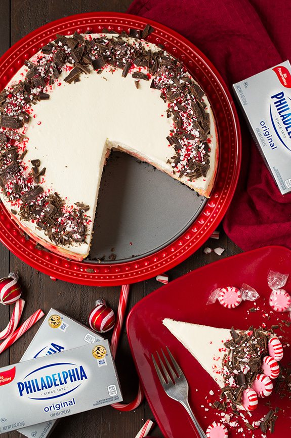 Peppermint Bark Cheesecake | Cooking Classy