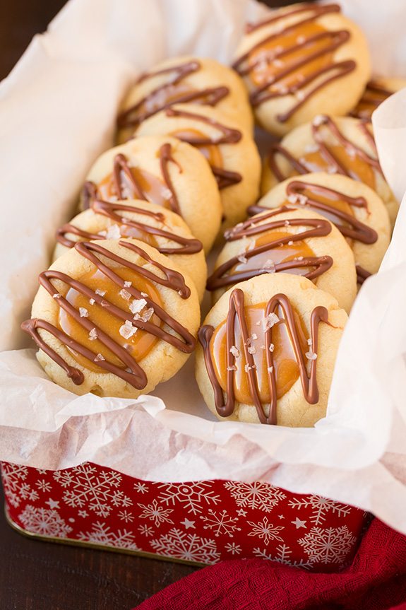 Twix Thumbprint Cookies | Cooking Classy