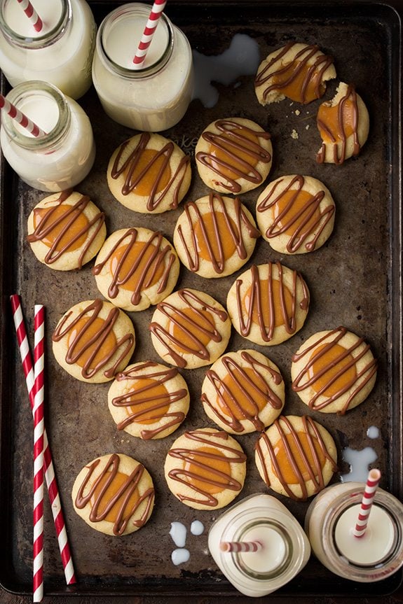Twix Thumbprint Cookies | Cooking Classy
