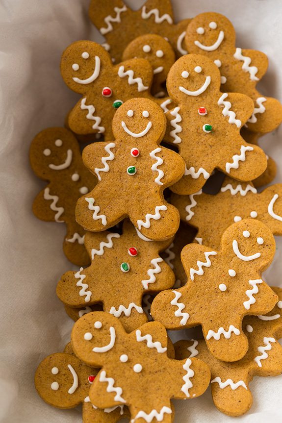 Gingerbread Cookies Mini gingerbread men cookies in a gift tin.