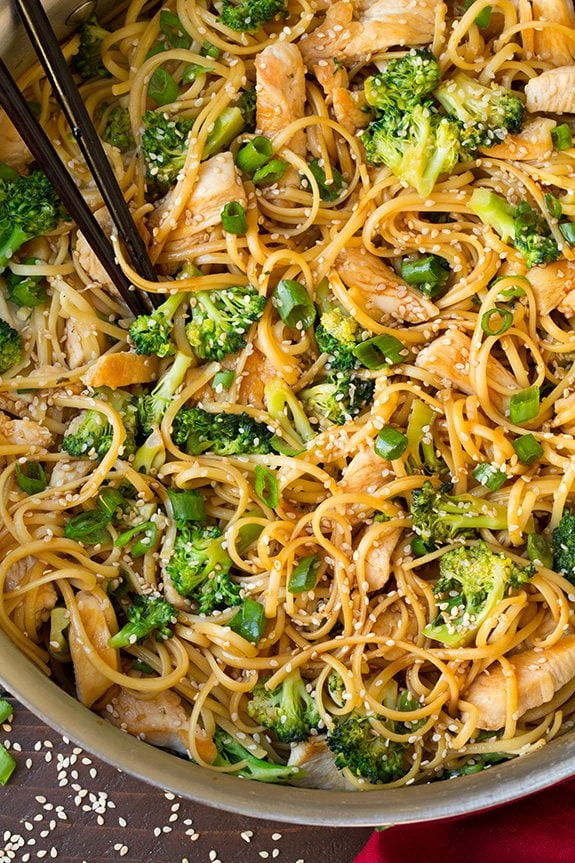 Sesame Noodles with Chicken and Broccoli | Cooking Classy