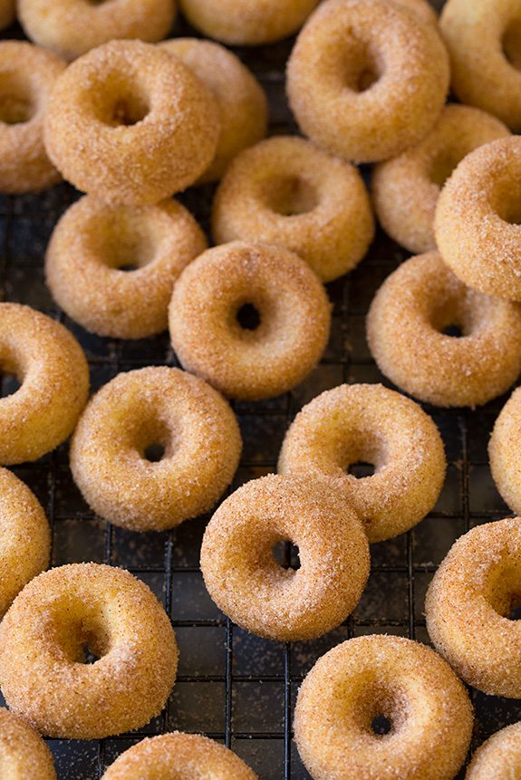 Baked Cinnamon Sugar Mini Donuts | Cooking Classy