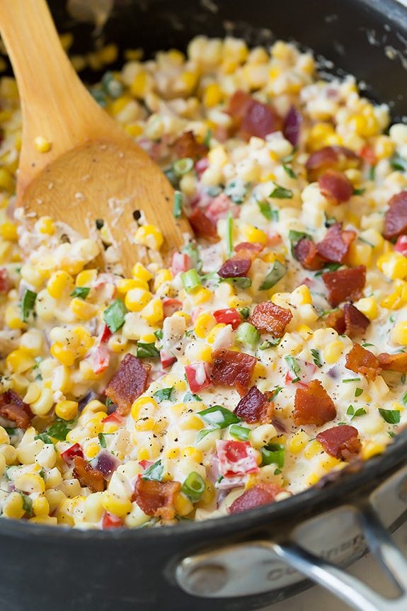 Creamy Confetti Corn with Bacon | Cooking Classy
