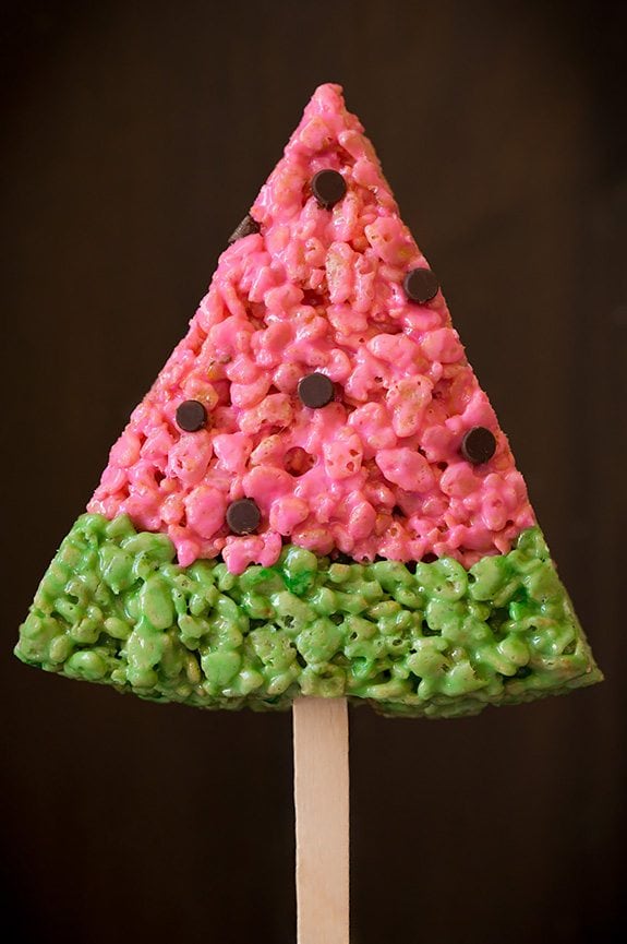 Watermelon Rice Krispies Treats | Cooking Classy