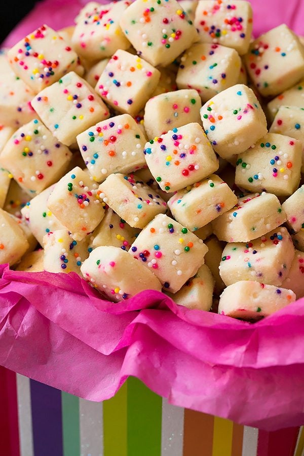 Funfetti Shortbread Bites | Cooking Classy