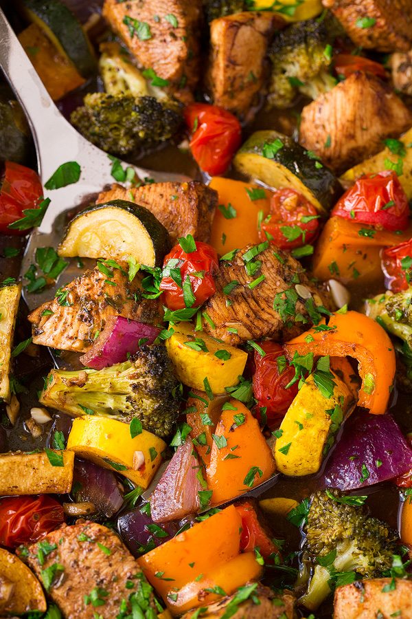 Balsamic Chicken and Veggie Sheet Pan Dinner | Cooking Classy