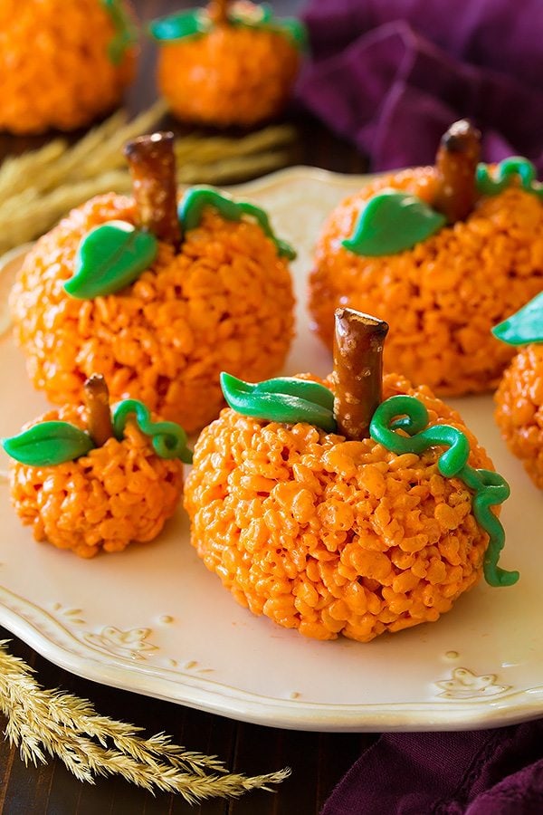 Pumpkin Rice Krispie Treats | Cooking Classy