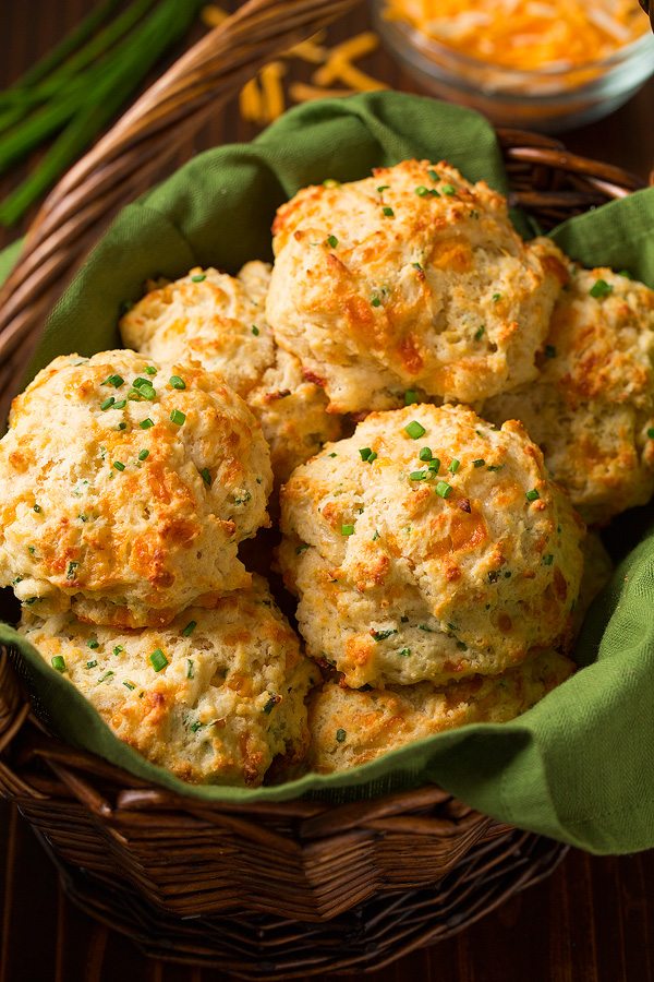 Cheddar Chive Drop Biscuits | Cooking Classy