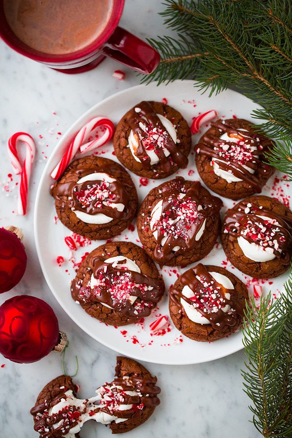 Peppermint Hot Chocolate Cookies | Cooking Classy