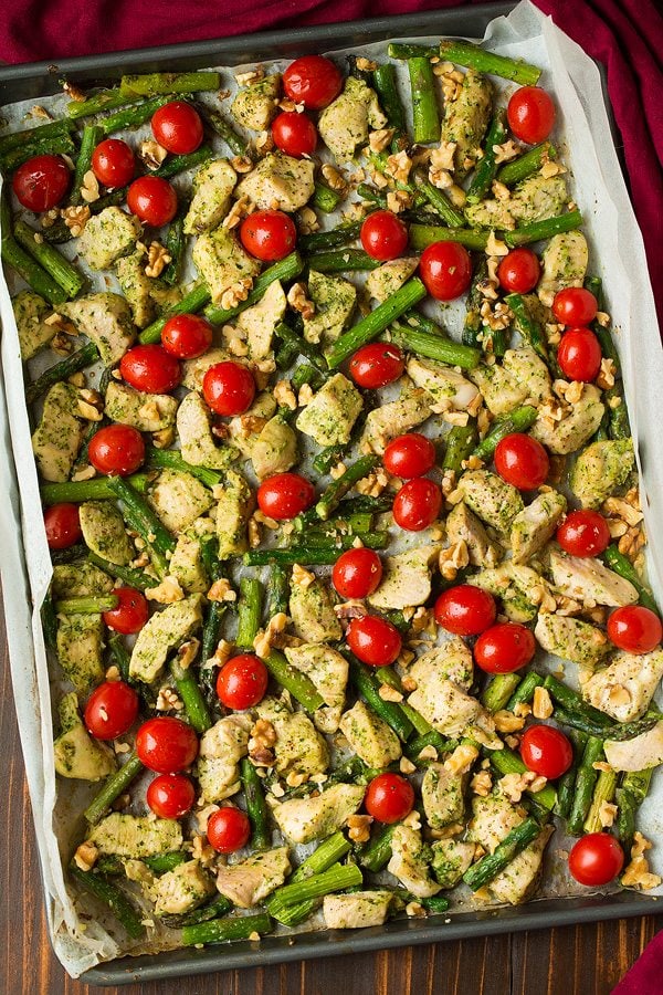 Pesto Chicken Sheet Pan Dinner