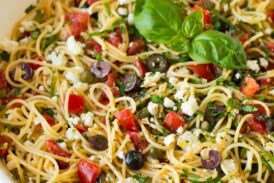 Garlicky Greek Spaghetti Toss