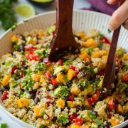 Mango Black Bean and Avocado Quinoa Salad