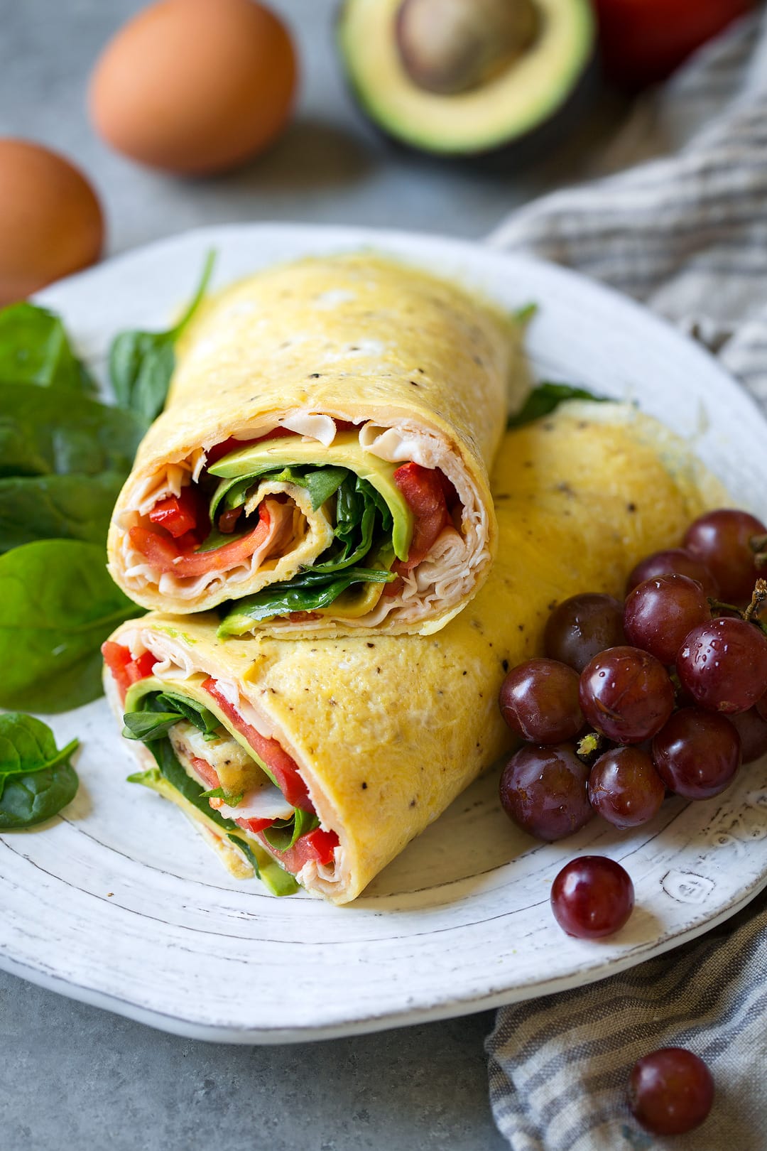 Turkey Avocado Egg Wrap