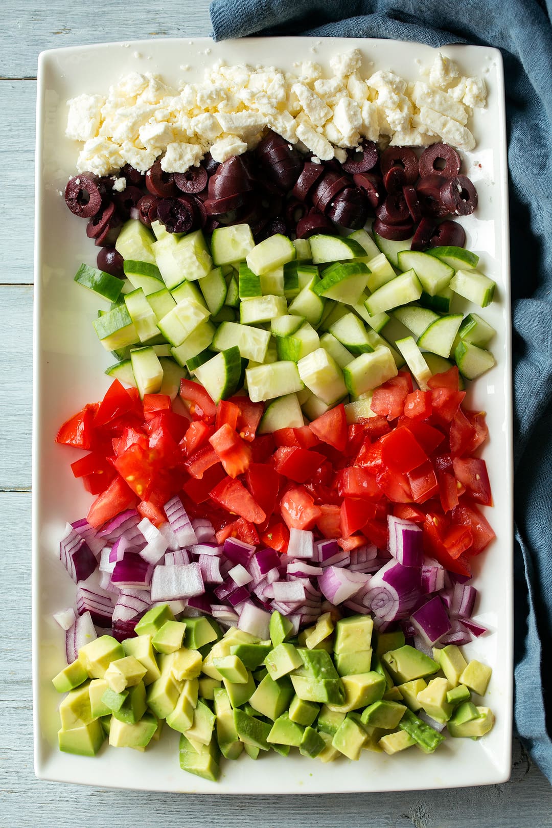 quinoa bowls toppings on white platter