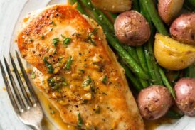 Skillet Chicken with Garlic Herb Butter Sauce