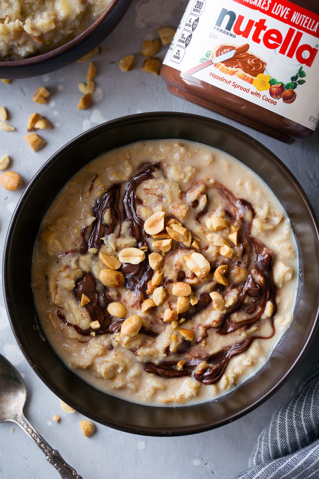 Peanut Butter Nutella Oatmeal