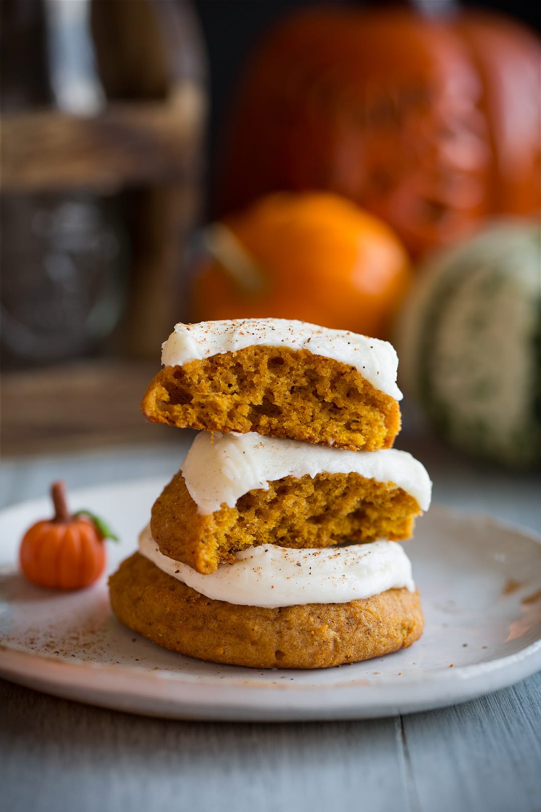 Stack of pumpkin cookies