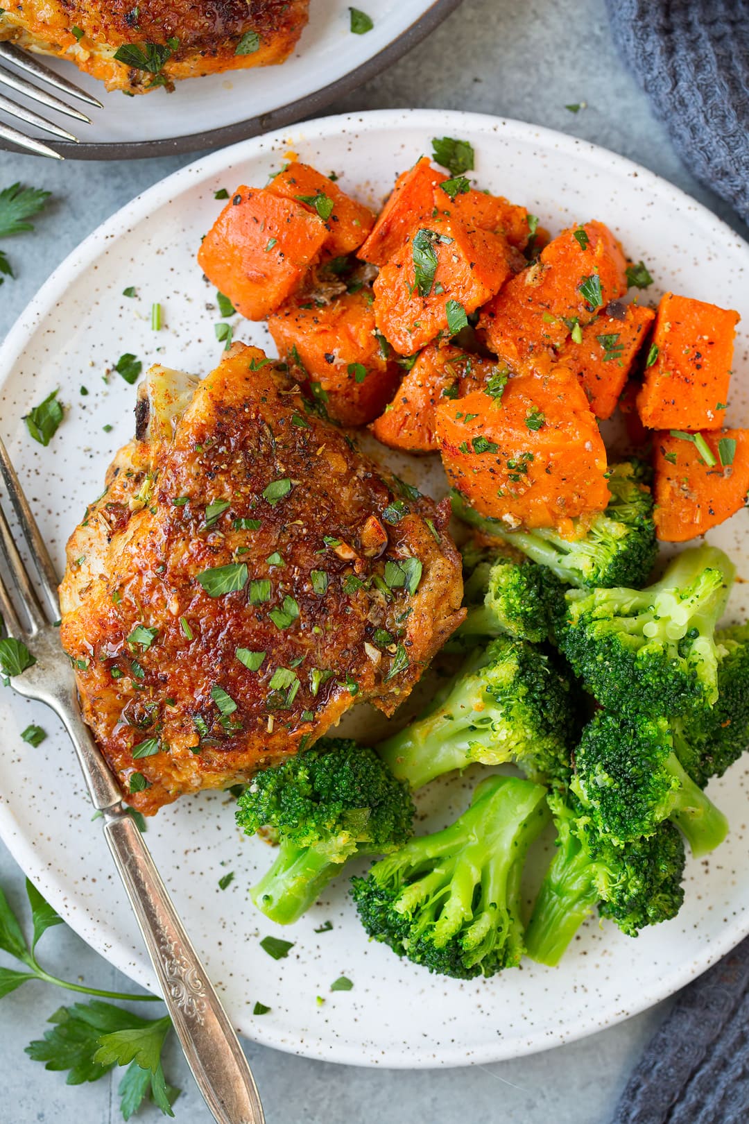 Slow Cooker Chicken with Sweet Potatoes and Broccoli