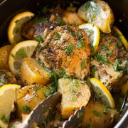 Slow Cooker Greek Lemon Chicken and Potatoes