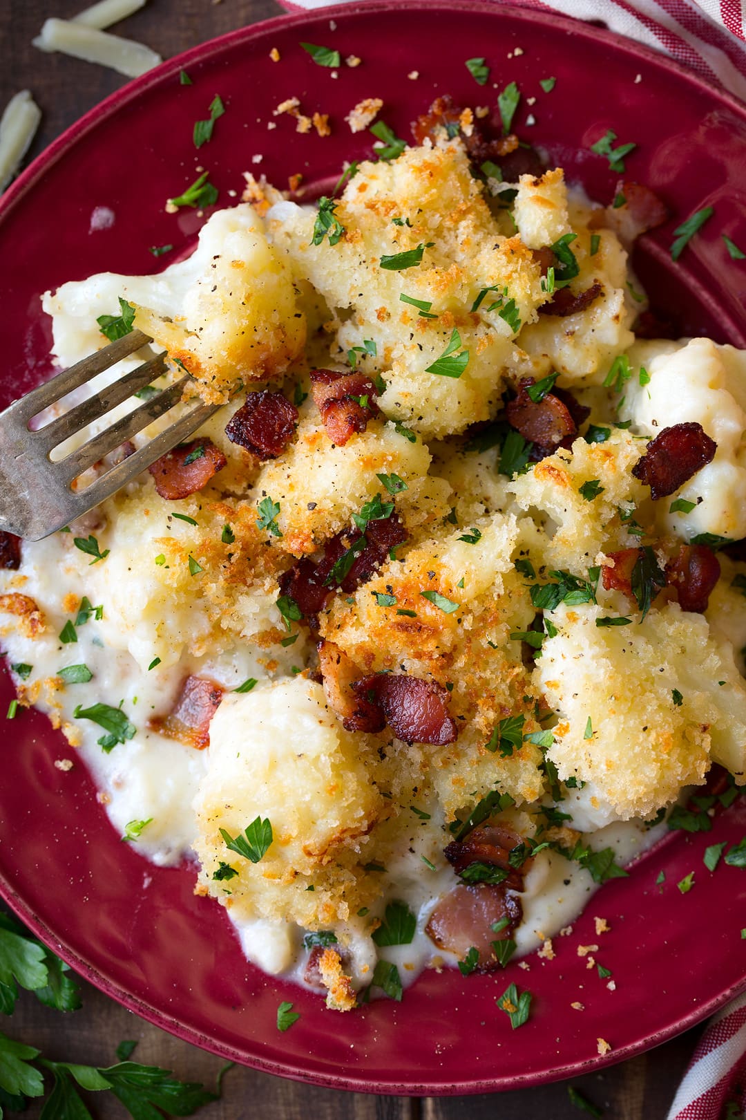 White Cheddar Cauliflower Gratin