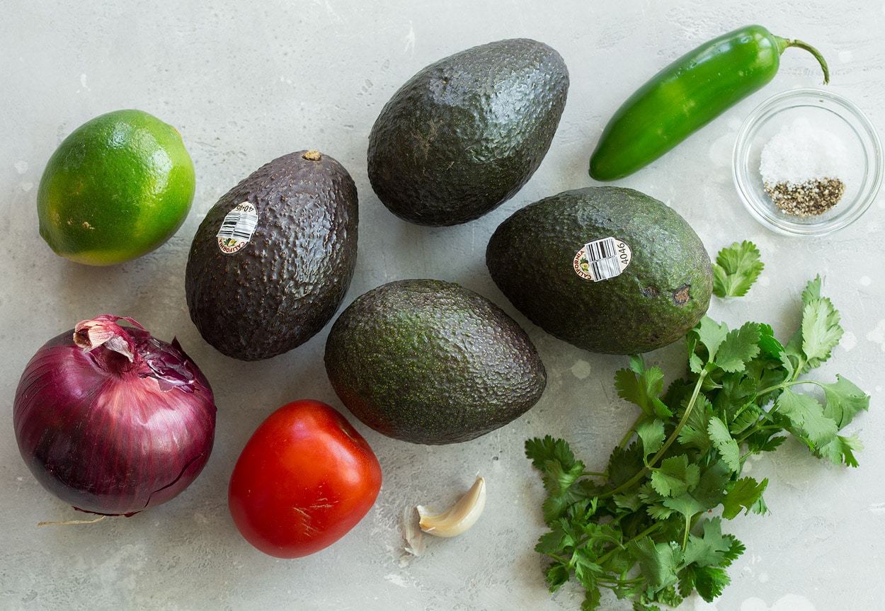 ingredients for guacamole