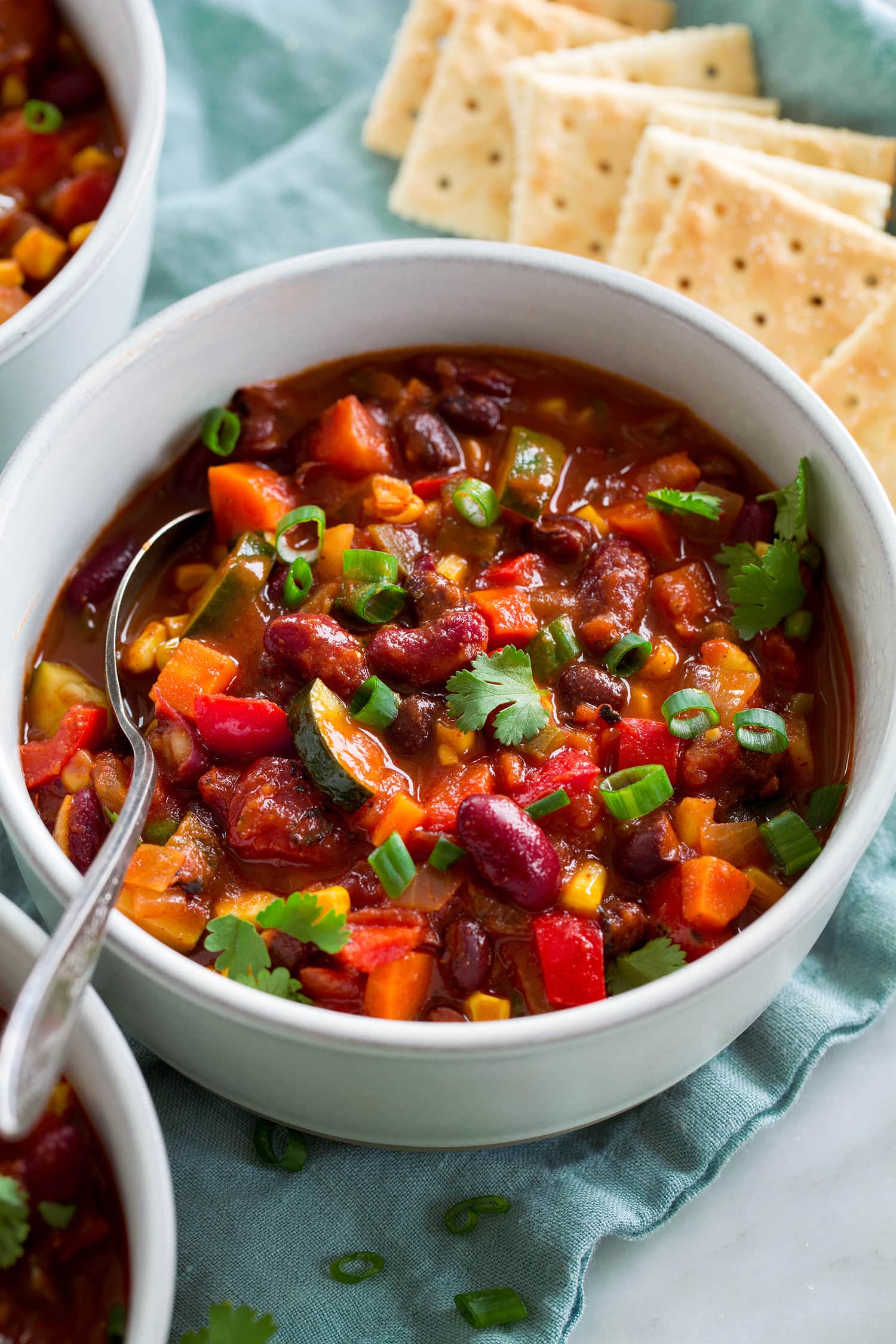 Vegetarian Chili Single serving of vegan chili.
