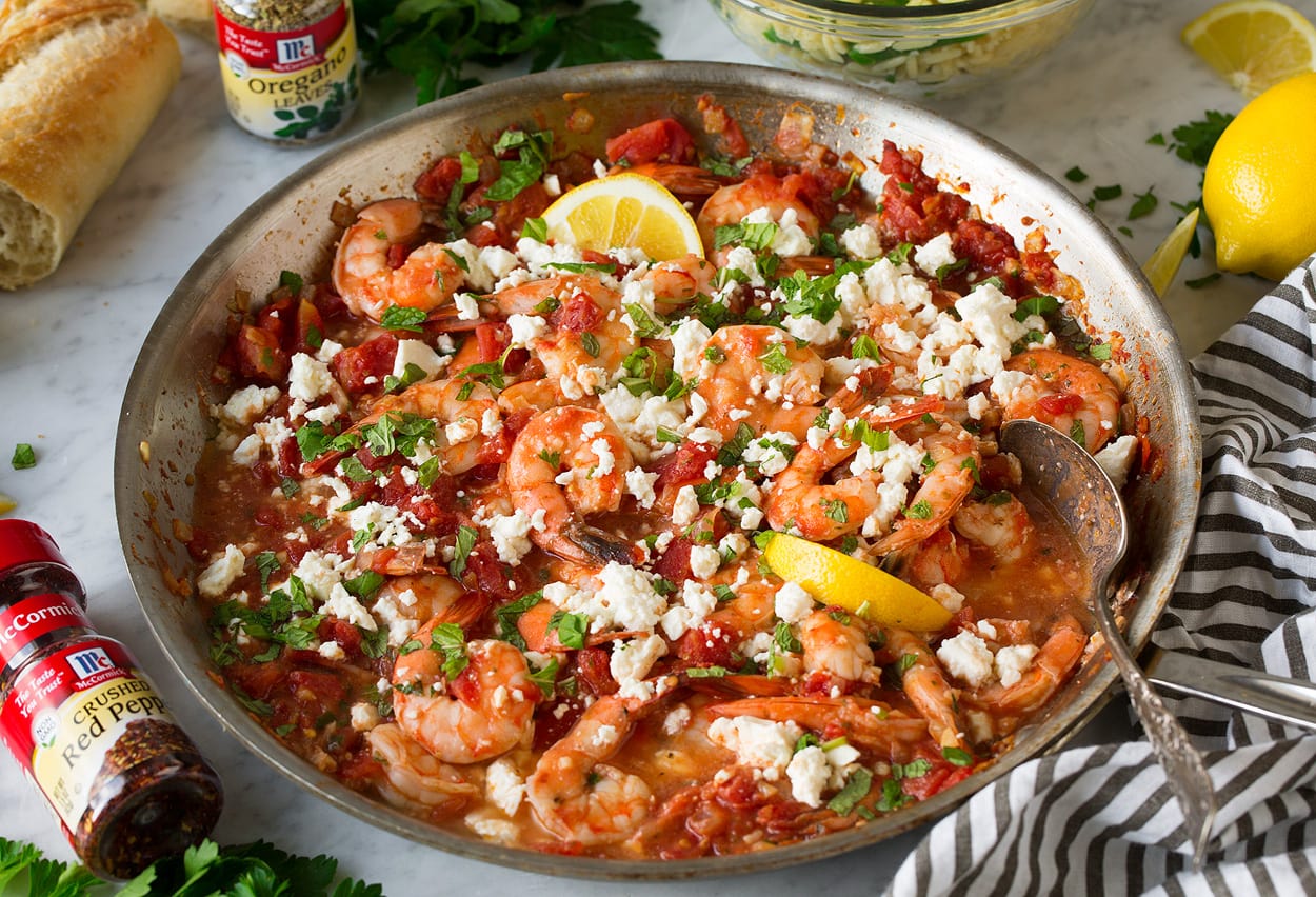 Greek Shrimp with Tomatoes and Feta