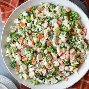 Broccoli Carrot Cauliflower Coleslaw Salad