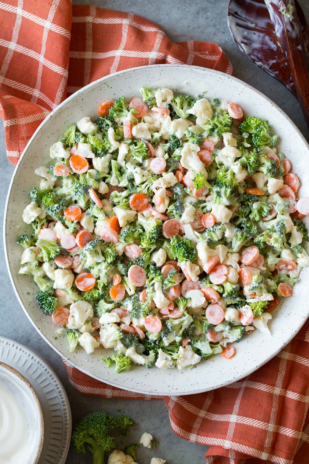 Broccoli Carrot Cauliflower Coleslaw Salad